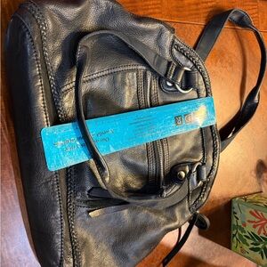 Black Leather Shoulder Bag